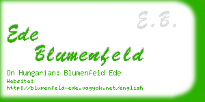 ede blumenfeld business card